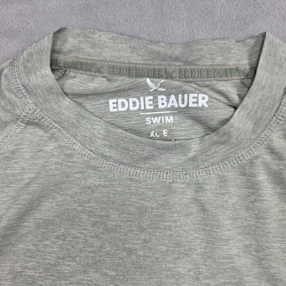Eddie‎ Bauer Rash Guard Mens Extra Large Gray Long Sleeve Swim Shirt